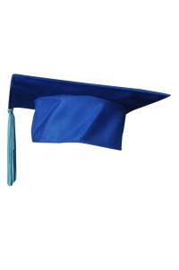 GGC024 訂做畢業帽 藍色 四方帽 院士帽 魔術貼 畢業帽製造商